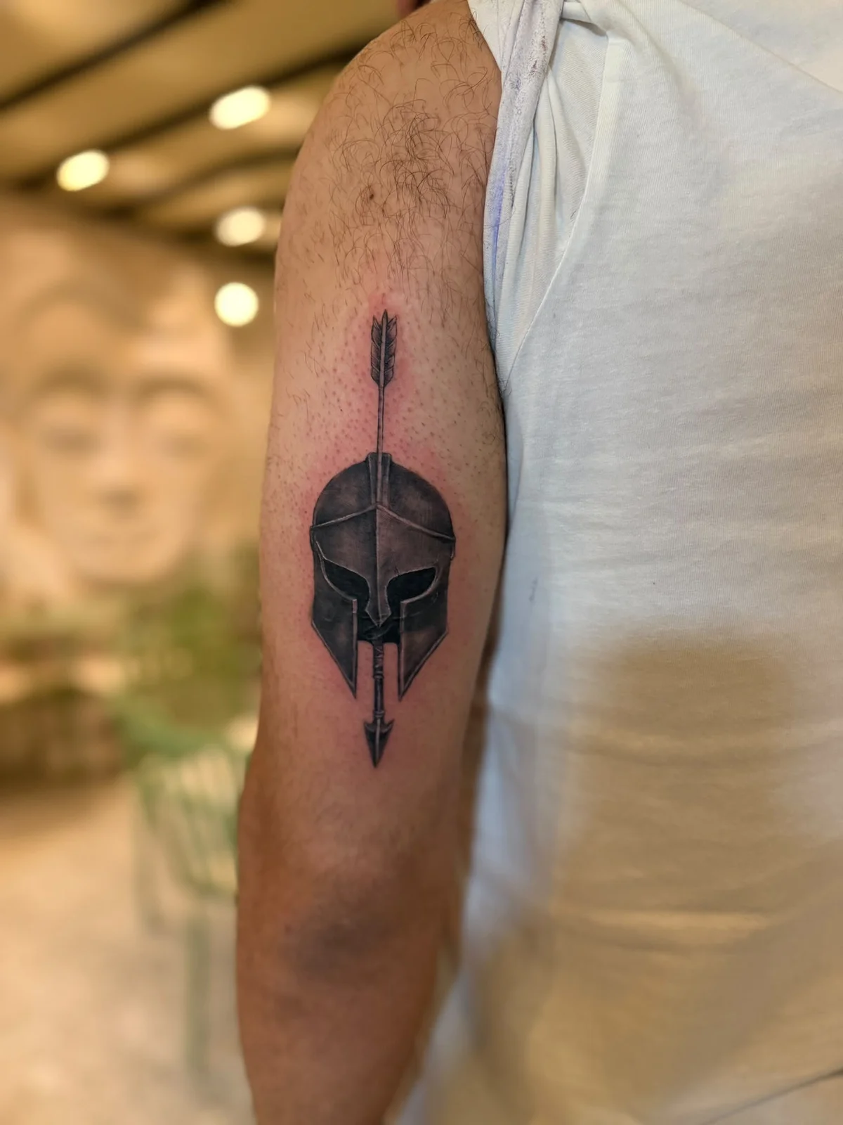 Tattoo station tarafından yapılan dövme: miğfer